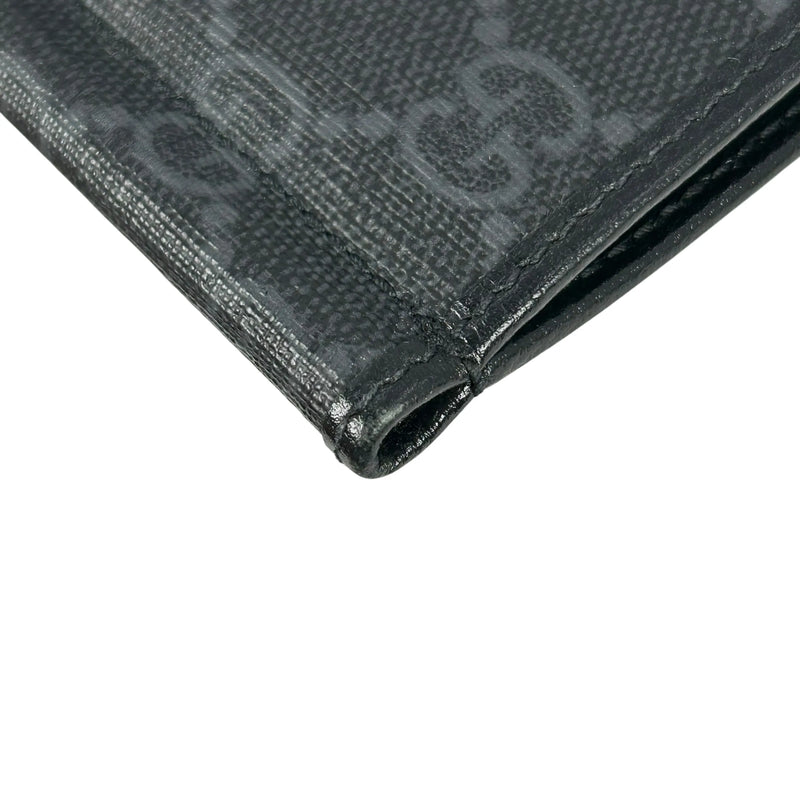 GUCCI Interloking G GG Supreme Money Clip Compact Wallet - Black