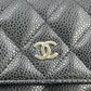 CHANEL Materasse Caviar Skin Classic Flap Long Wallet - Black