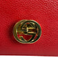 GUCCI Interlocking G Chain Shoulder Bag - Red 