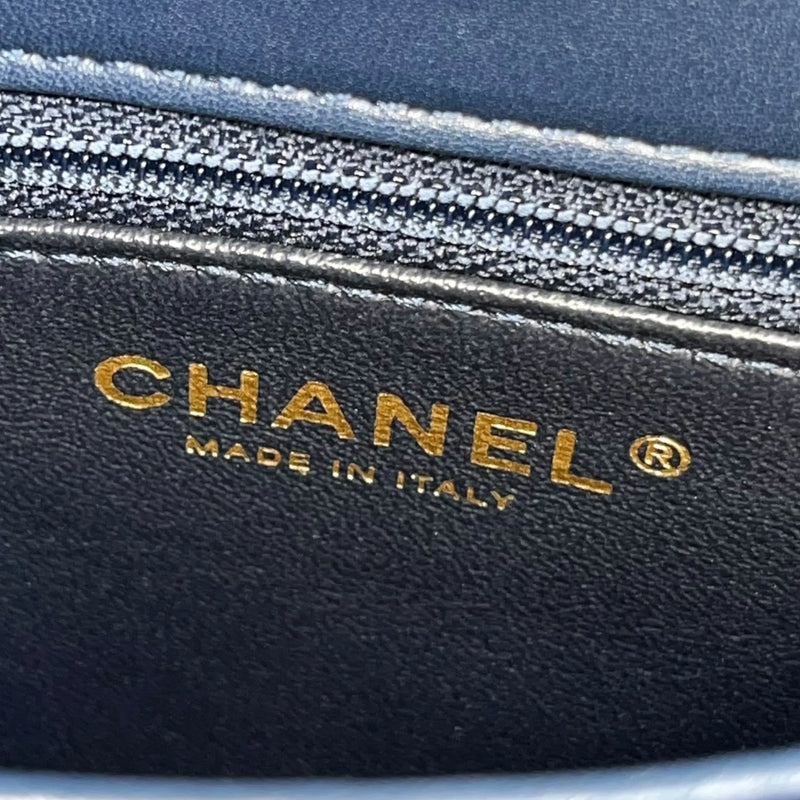 CHANEL Materasse Top Handle Trendy CC Chain Shoulder Bag - Navy