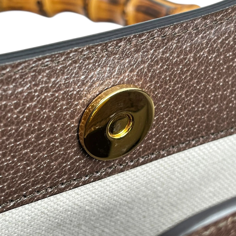 GUCCI Diana GG Bamboo Mini Hand Bag - Brown
