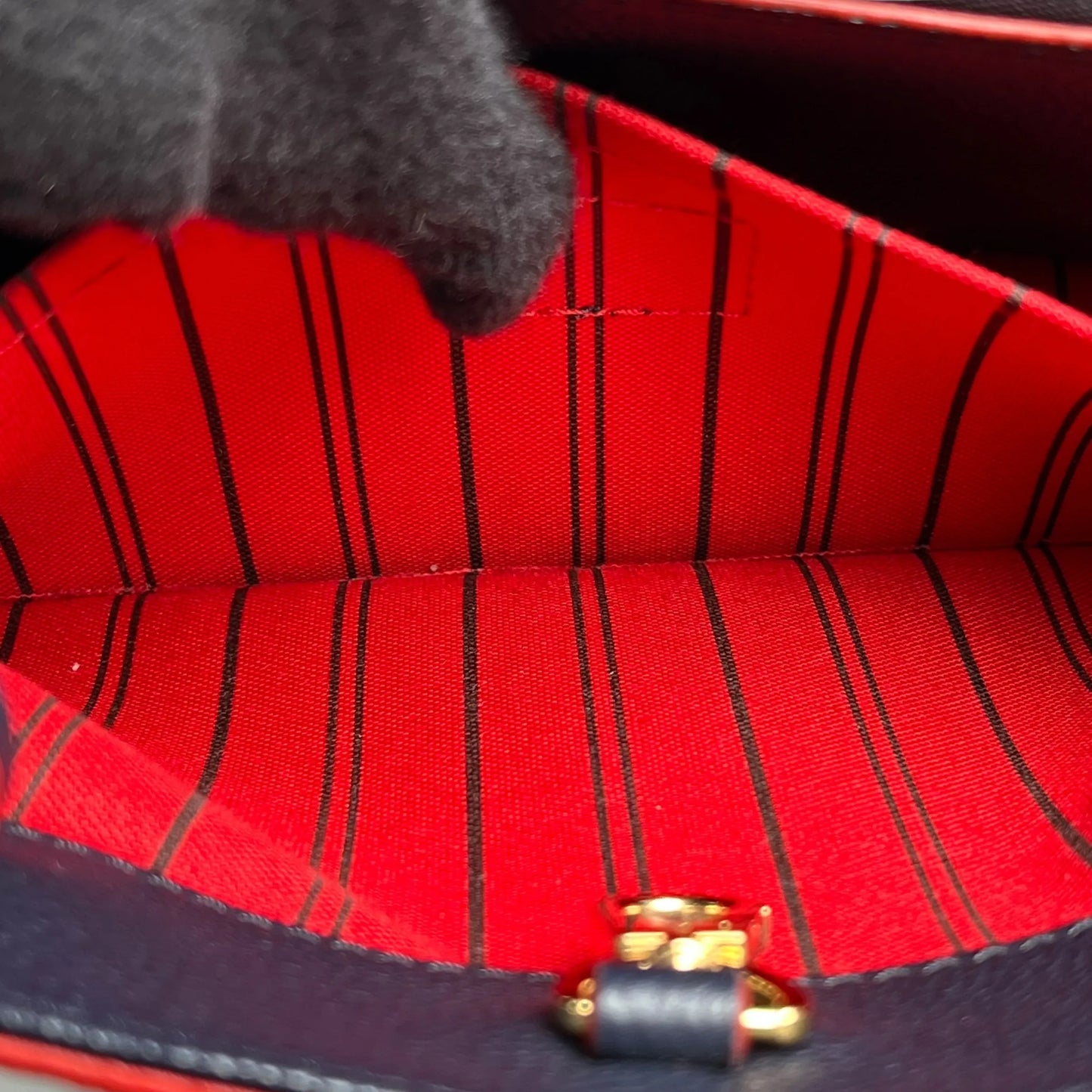 Louis Vuitton Monogram Empreinte Montaigne BB Hand Bag - Navy