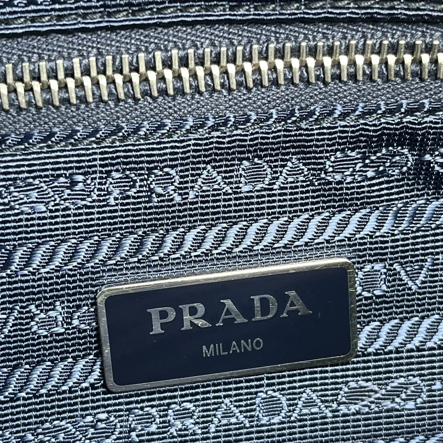 PRADA Nylon Quilting Chain Shoulder Bag - Navy