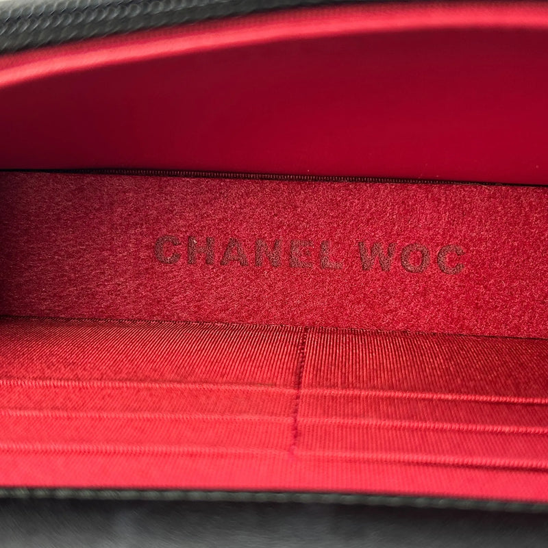 CHANEL Gabrielle Chain Wallet (WOC) - Beige × Black
