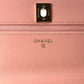 CHANEL Lambskin Chain Wallet - Baby Pink