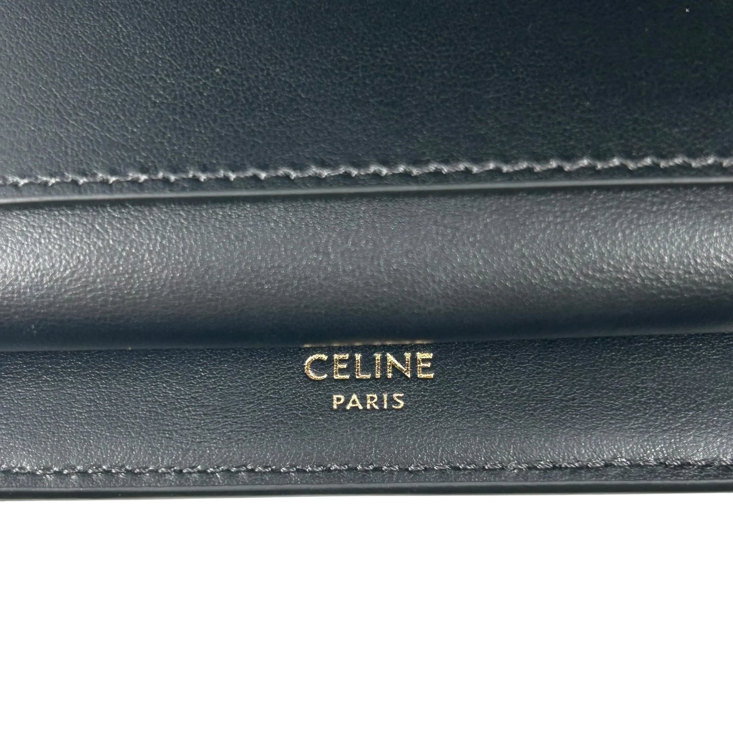 CELINE Trifold Calfskin Compact Wallet 16 - Black