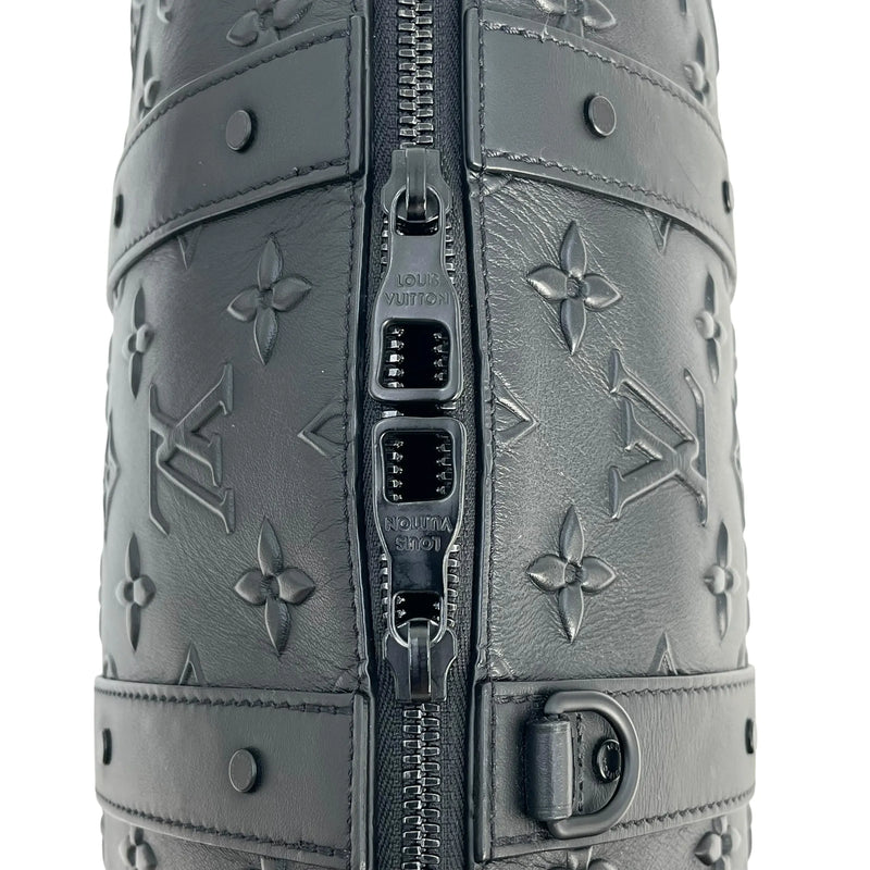 LOUIS VUITTON City Keepall Monogram Seal Shoulder Bag - Black