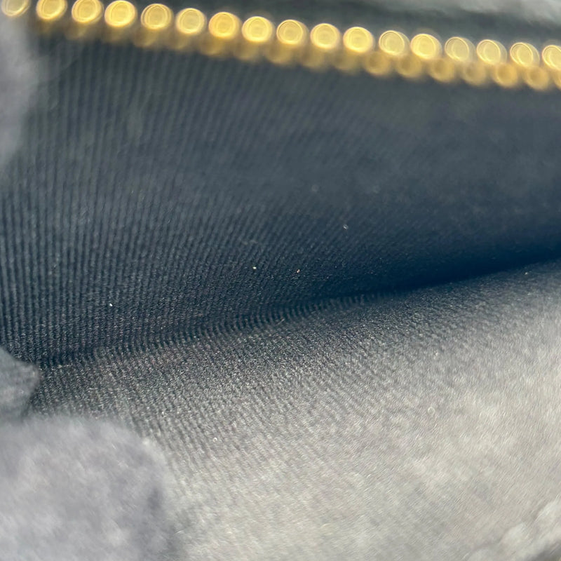 CHANEL Matelassé Caviar Leather Classic Flap Compact Wallet - Black 