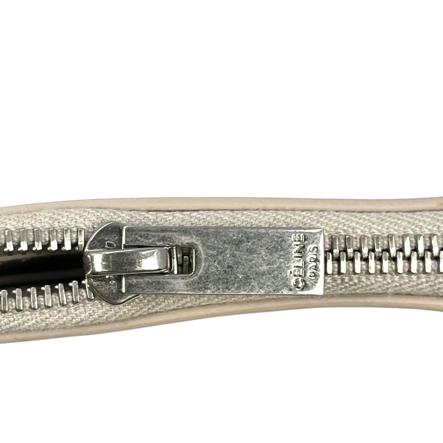 CELINE Two-Tone Key Ring Coin Case - Gray and Blue 