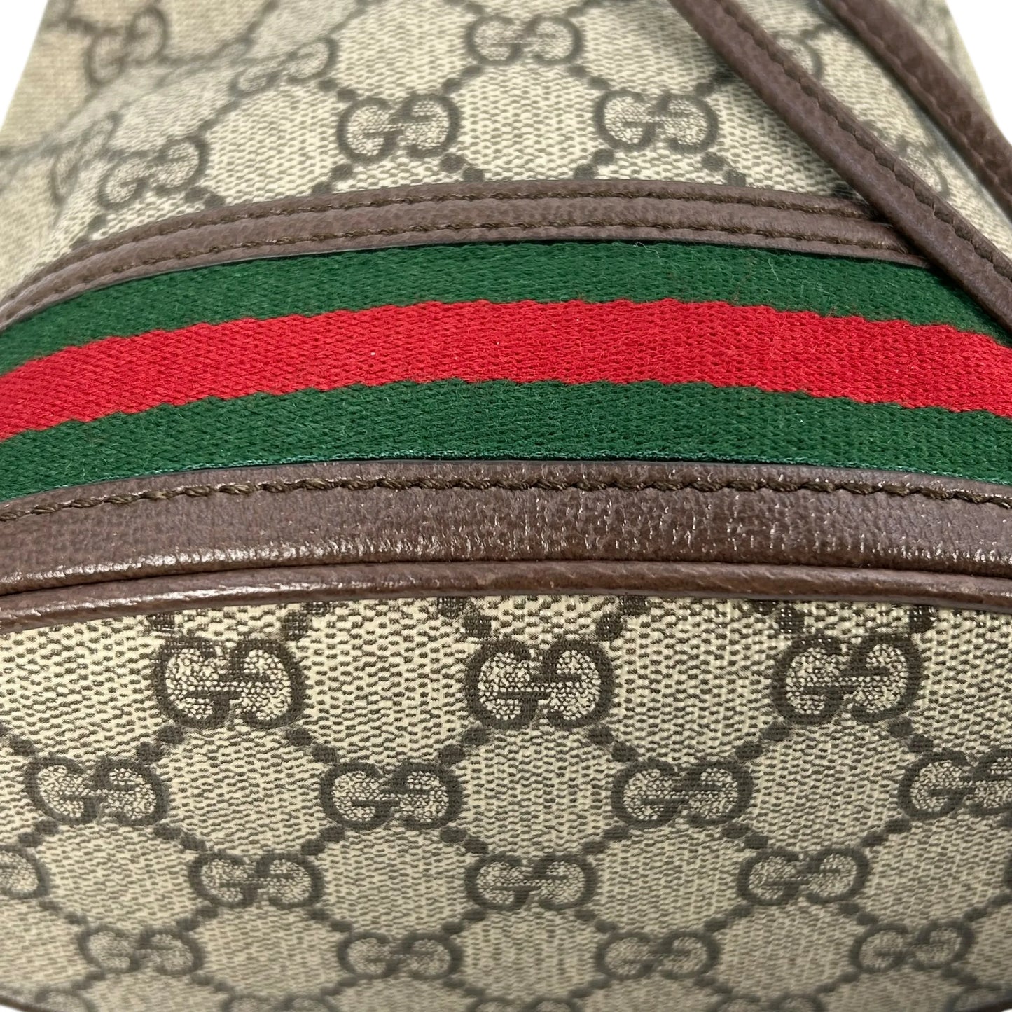 GUCCI Ophidia GG Supreme Canvas Mini Bucket Bag - Brown 