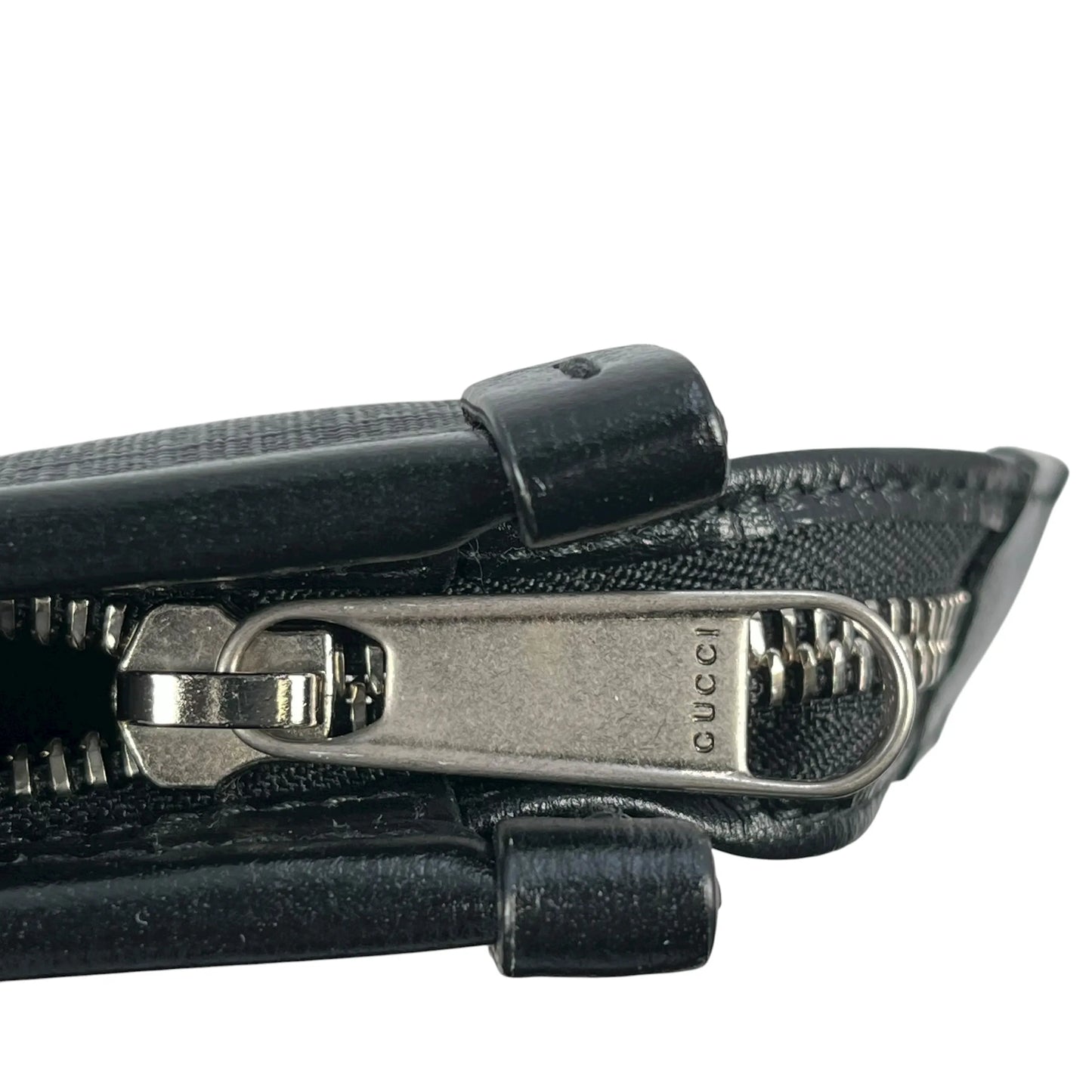 GUCCI GG Supreme Canvas Interlocking G Clutch Bag - Black 