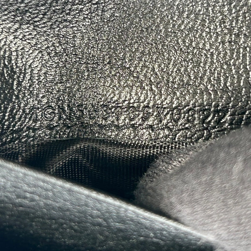 SAINT LAURENT カサンドラ ラウンドジップ レザー コンパクトウォレット - ブラック