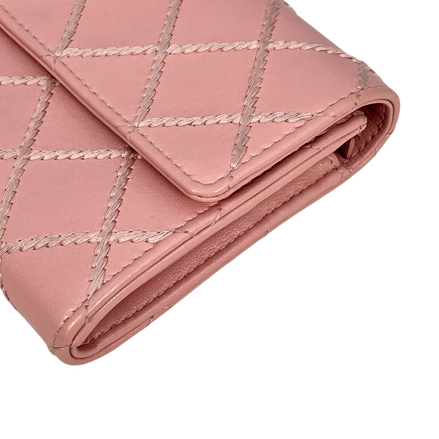 CHANEL Wild Stitch Long wallet Lambskin