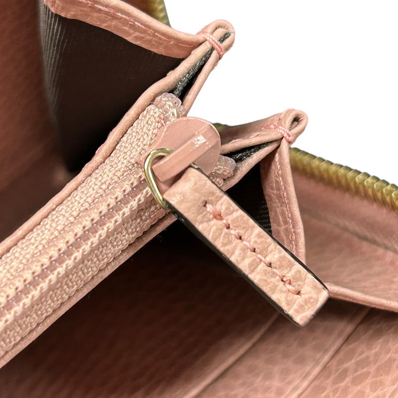 GUCCI GG Canvas Zip Around Long Wallet