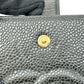 CHANEL Caviar Skin Coco Mark Kiss Lock  Long Wallet - Black
