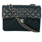 CHANEL Caviar Skin Matelasse Chain Shoulder Bag - Black