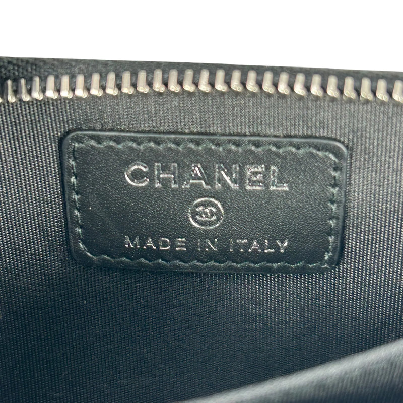 CHANEL Camellia Coin Purse Card Case Wallet - Black