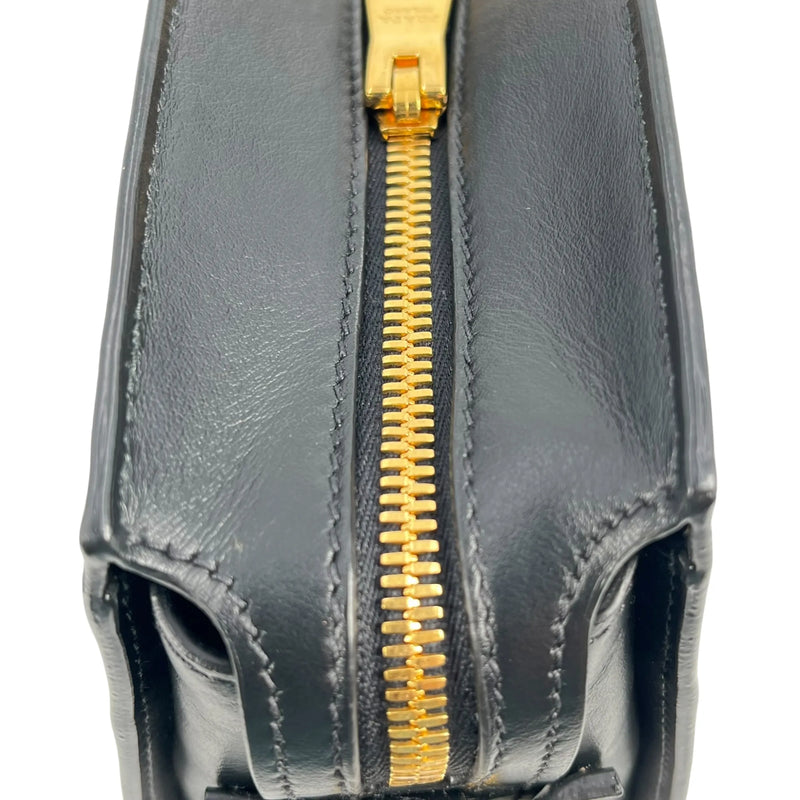 PRADA Esplanade Saffiano Leather Shoulder Bag - Black