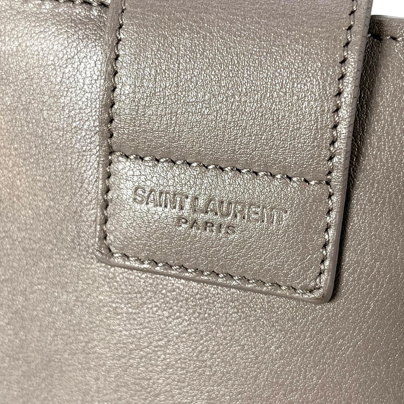 Saint Laurent Cabas Leather Hand Bag - Gray