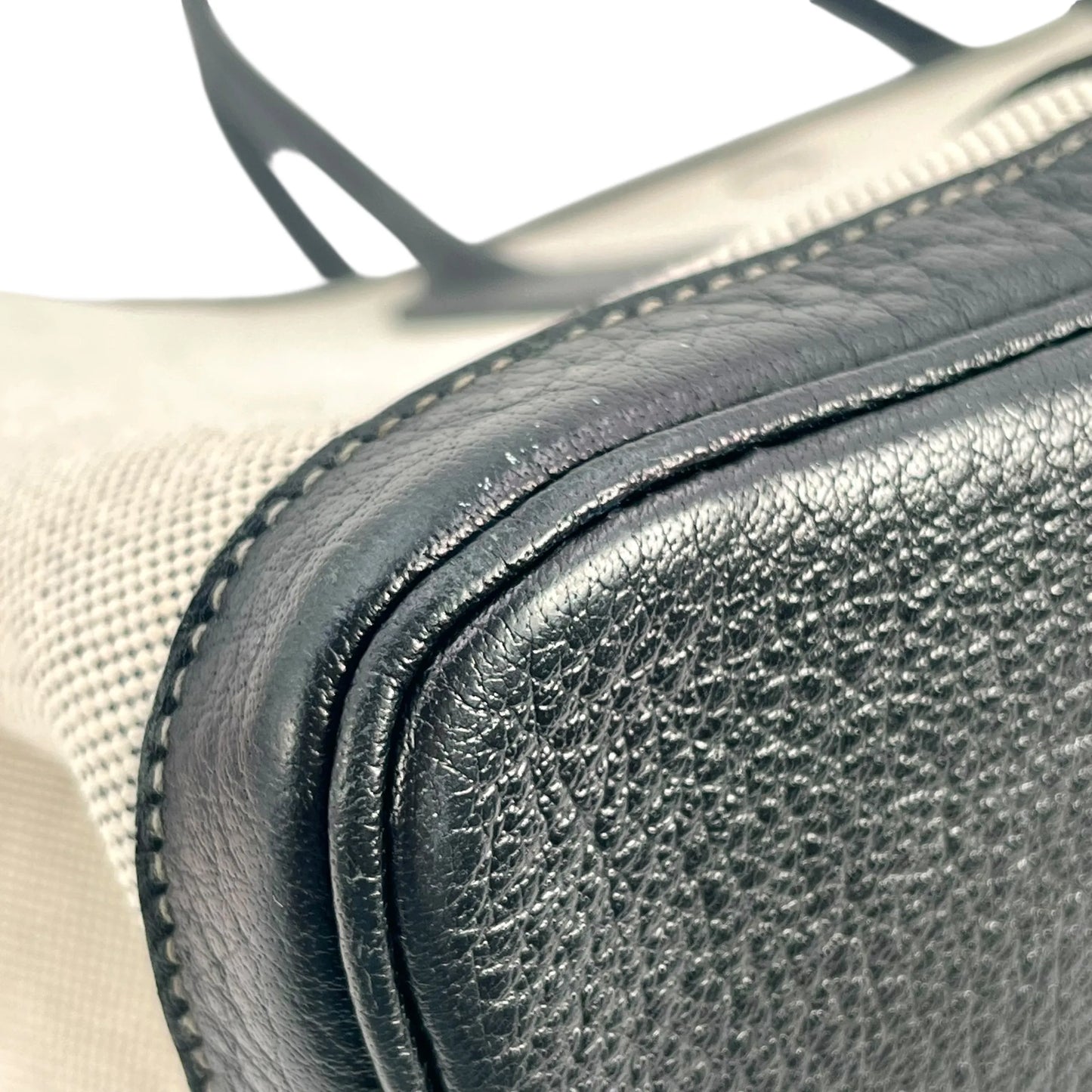 Hermès Garden Party PM ▢J Stamp (2006) Handbag/Tote Bag - Black/Noir 