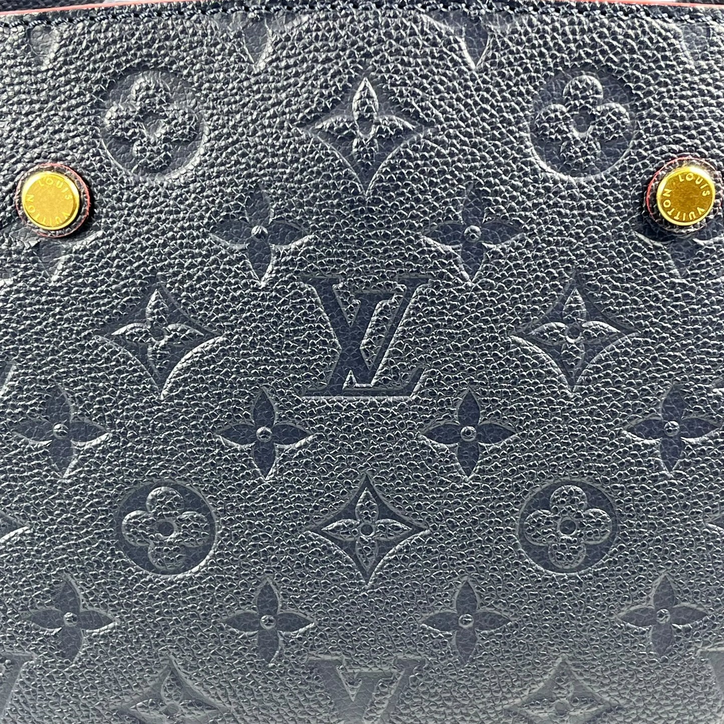 Louis Vuitton Monogram Empreinte Montaigne BB Hand Bag - Navy