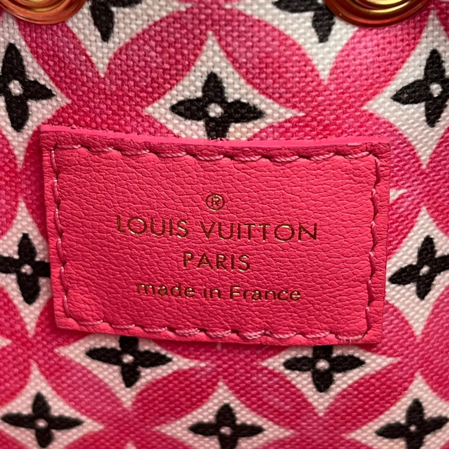 Louis Vuitton Monogram Nano Noe By The Pool Bucket Bag - Pink×White