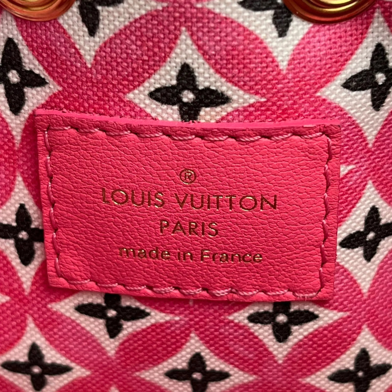 Louis Vuitton Monogram Nano Noe By The Pool Bucket Bag - Pink×White