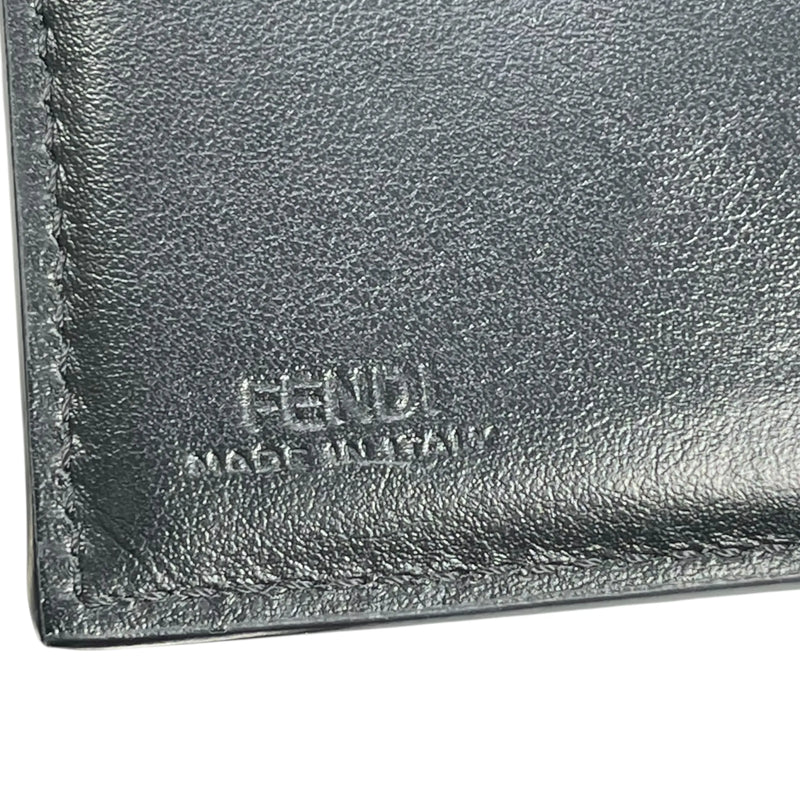 FENDI FF Diamond Tri-fold Compact Wallet - Black