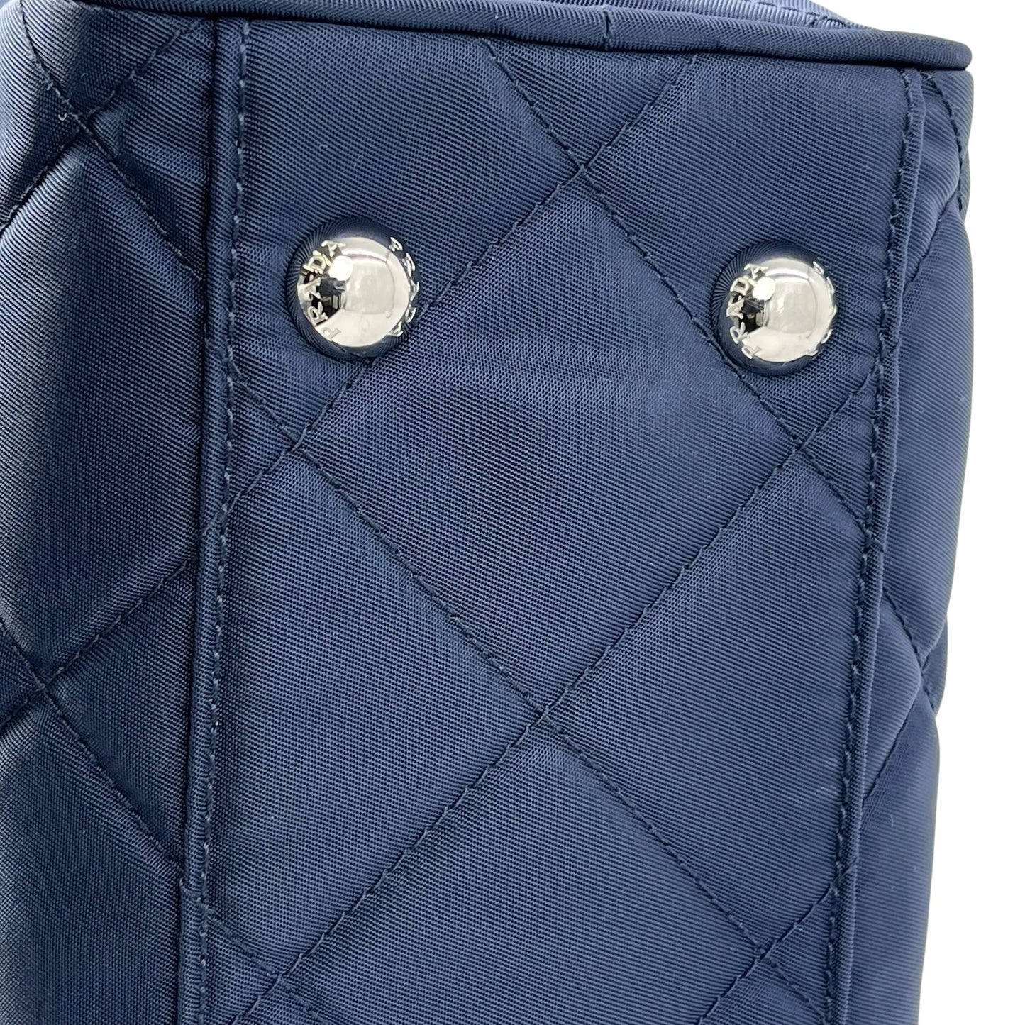 PRADA Nylon Quilting Chain Shoulder Bag - Navy
