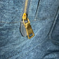PRADA Canapa Denim Tote Bag Hand Bag - Blue