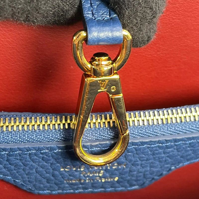 Louis Vuitton Capucines MM Taurillon Leather Hand Bag - Navy Blue