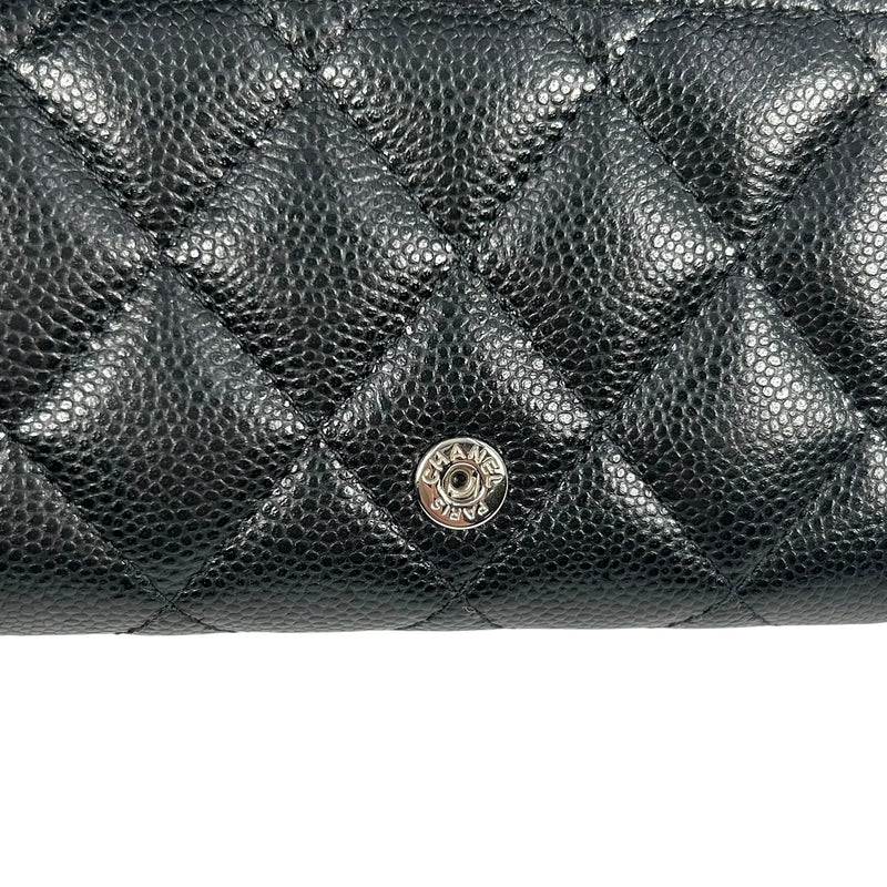 CHANEL Materasse Caviarskin Compact Wallet - Black - 35107