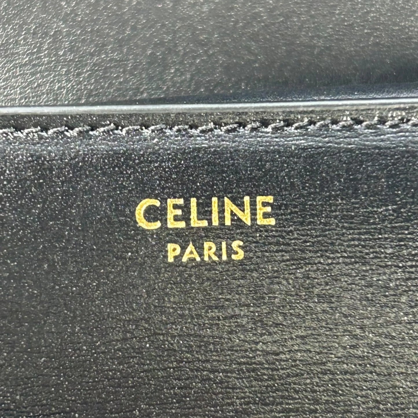 CELINE Triomphe Compact Wallet - Black