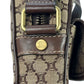Celine Canvas Macadam Shoulder Bag - Brown
