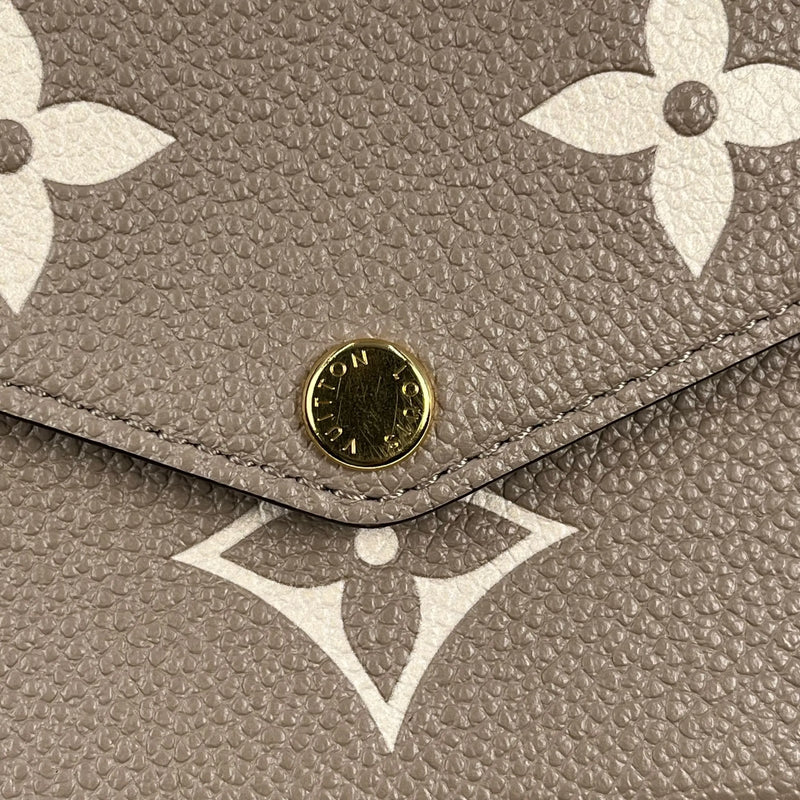 LOUIS VUITTON Pochette Felicie Monogram Empreinte Chain Wallet - Beige