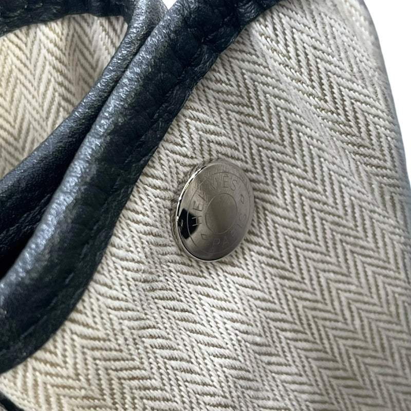HERMES Garden Party PM Negonda X Stamped Tote Bag - Black