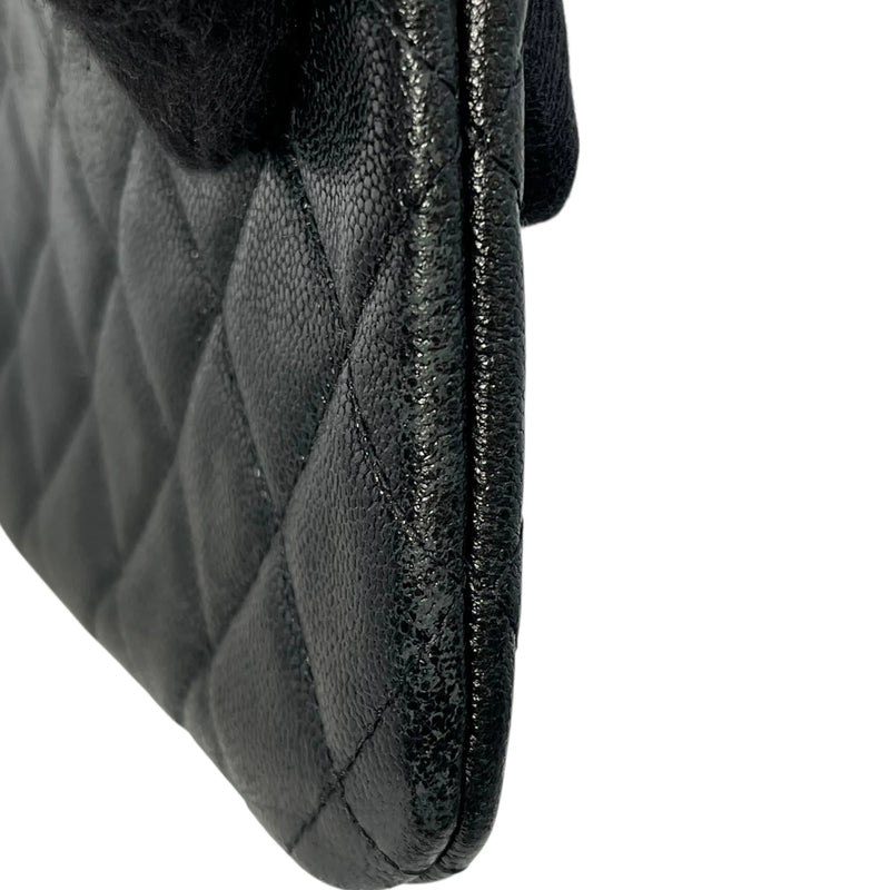 CHANEL Caviar Leather Classic Zip Coin Case - Black 