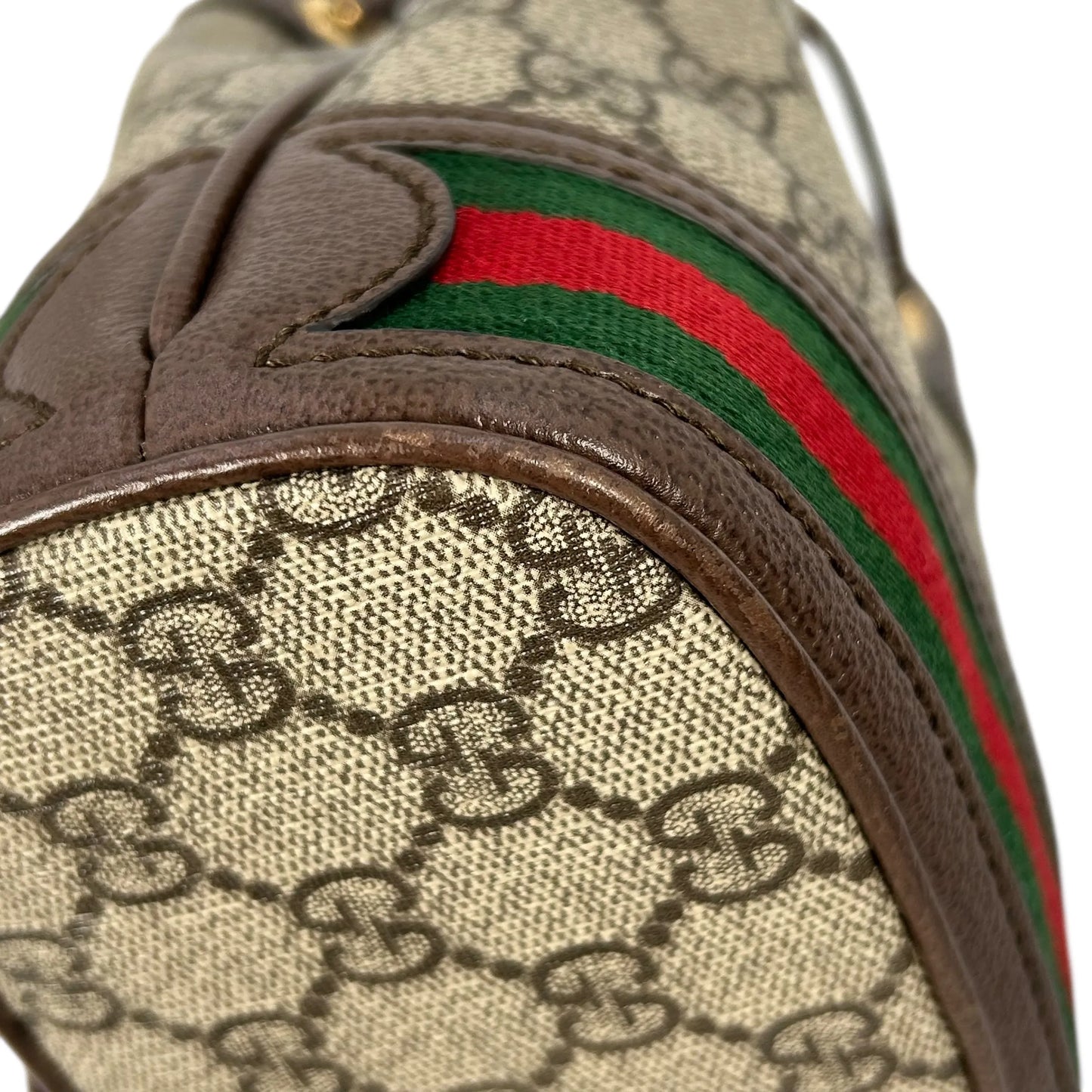 GUCCI Ophidia GG Supreme Canvas Mini Bucket Bag - Brown 