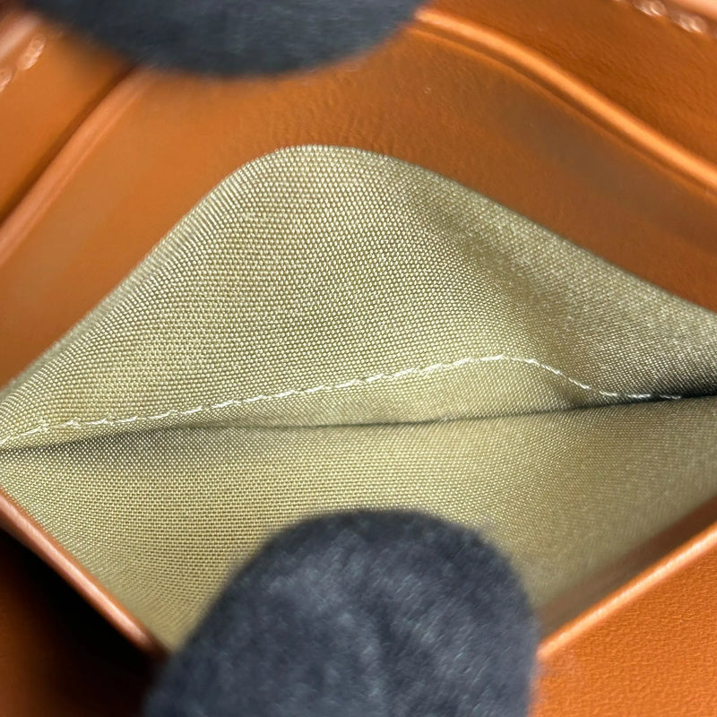 CELINE Triomphe Canvas Small Flap Compact Wallet - Dark Brown 