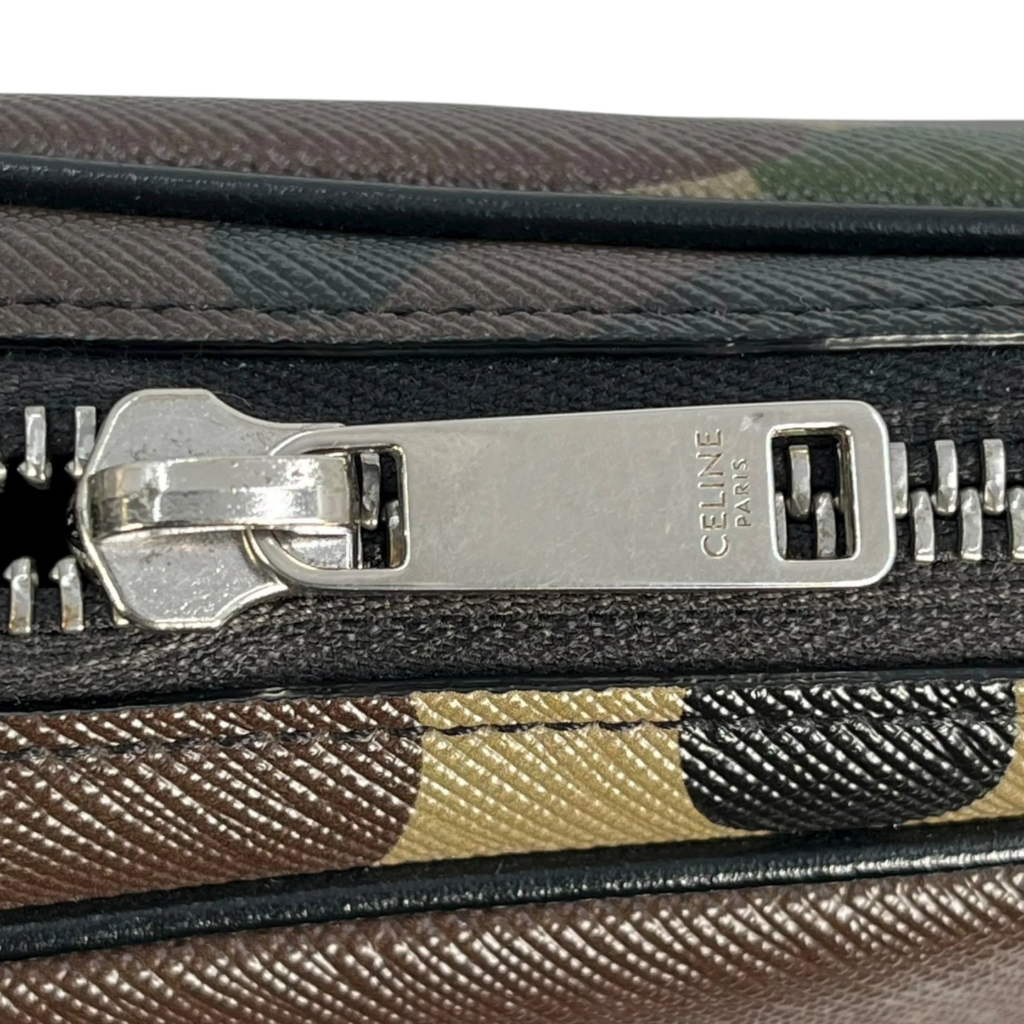 CELINE Camouflage Leather Shoulder Bag - Khaki 