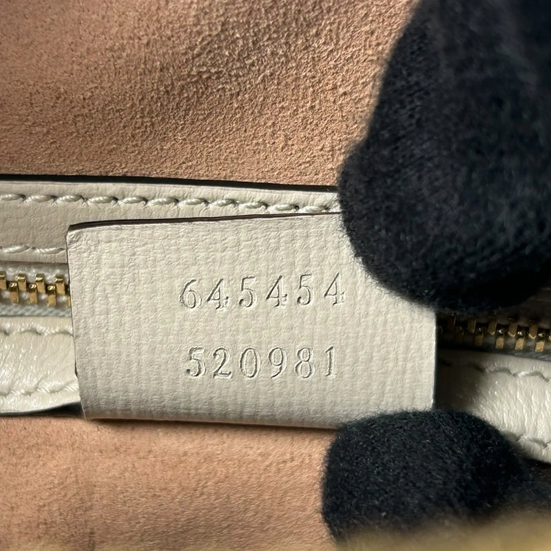 GUCCI ホースビット GGスプリーム キャンバス ショルダーバッグ - ブラウン × ホワイト