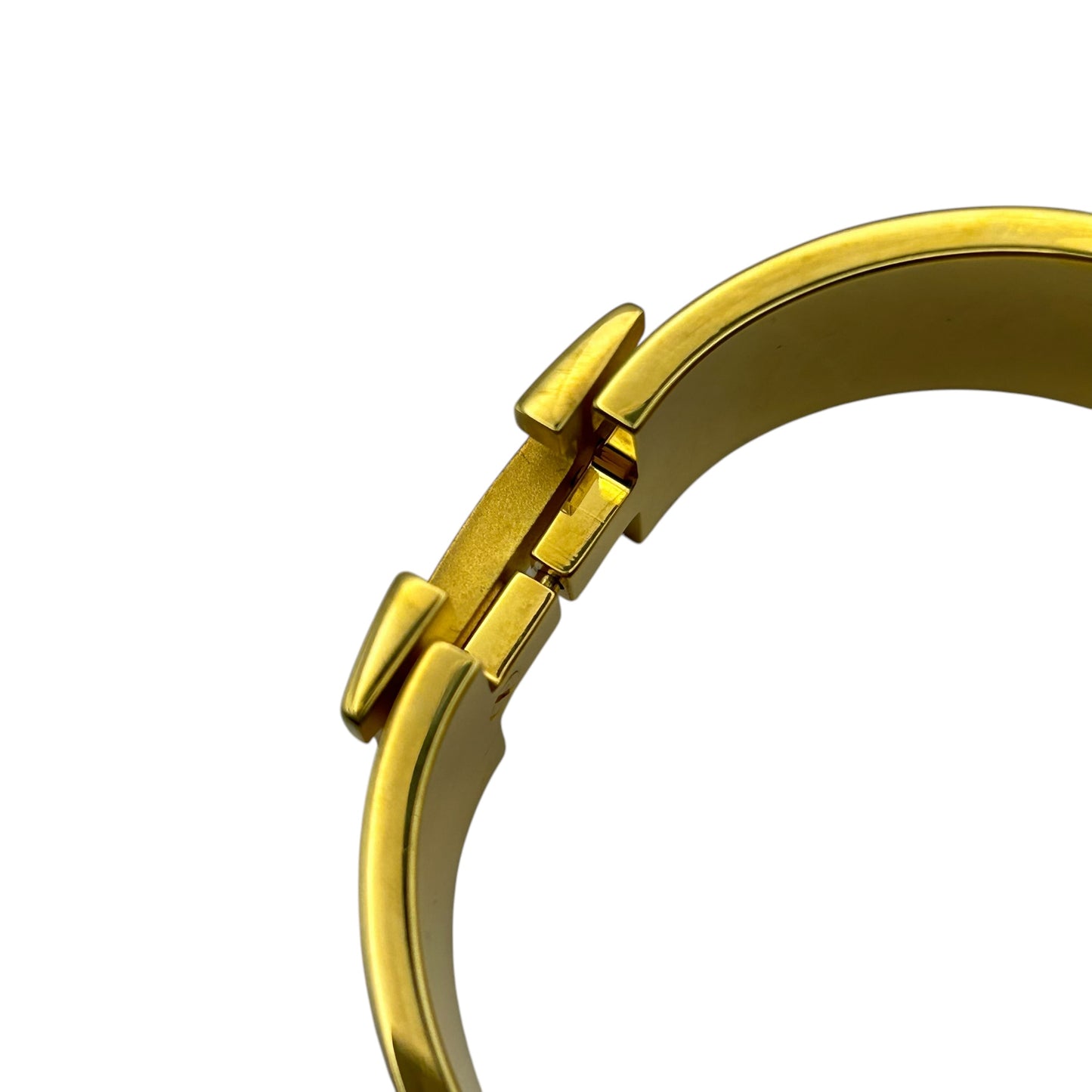 HERMES Clic Clac H Enamel Bracelet GM Orange