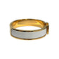 HERMES Clic H Enamel Bracelet White Gold