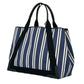 BALENCIAGA Stripe Navy Cabas