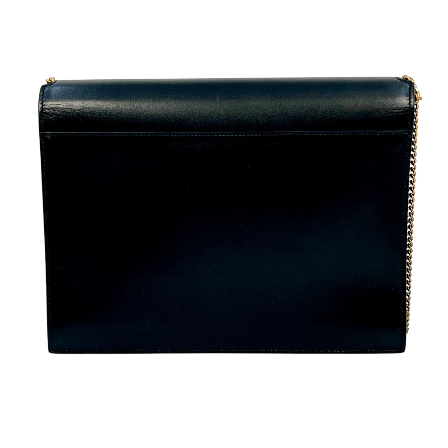 Salnt Laurent Cassandra Leather Chain Shoulder Bag Black
