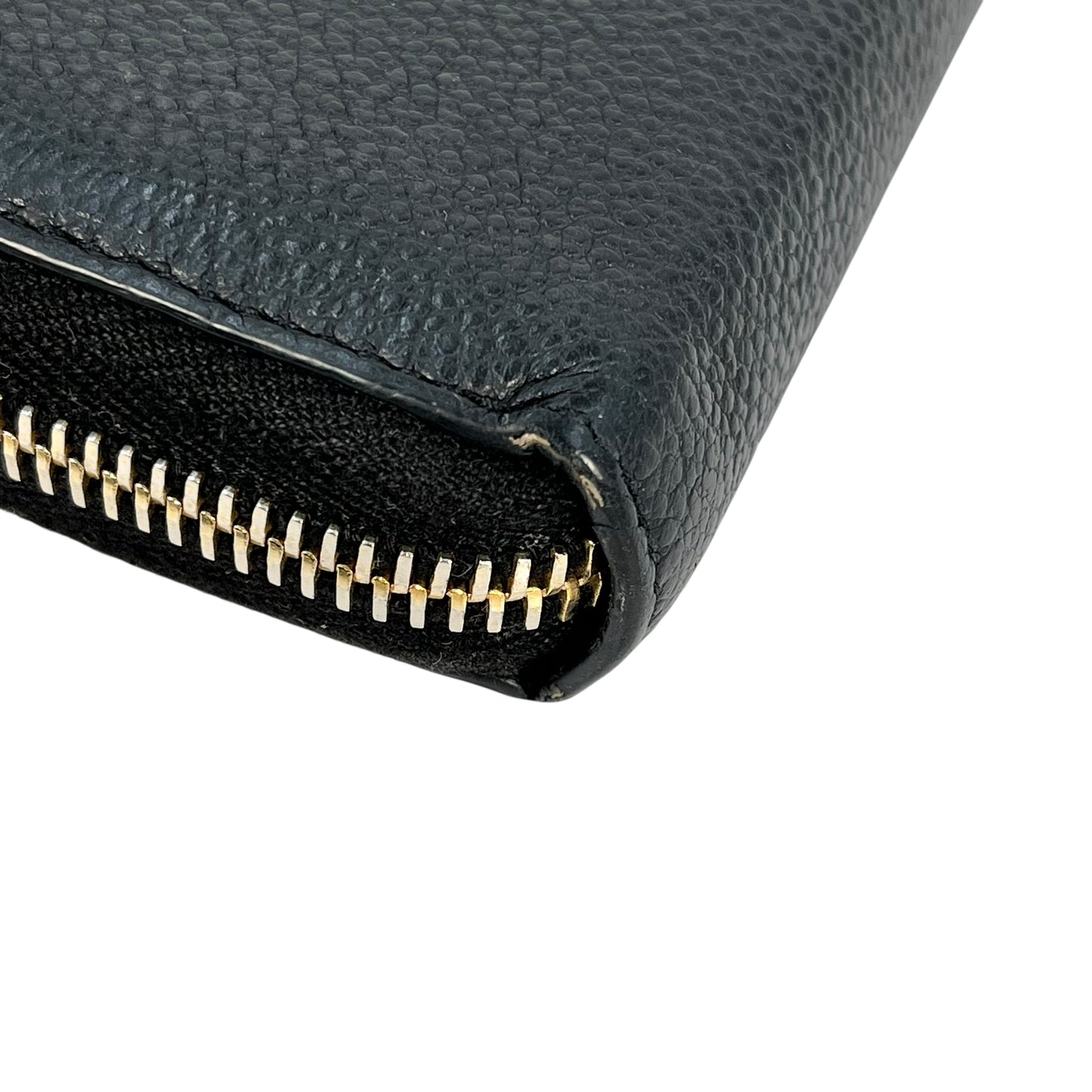 Saint Laurent YSL logo leather Round zip wallet