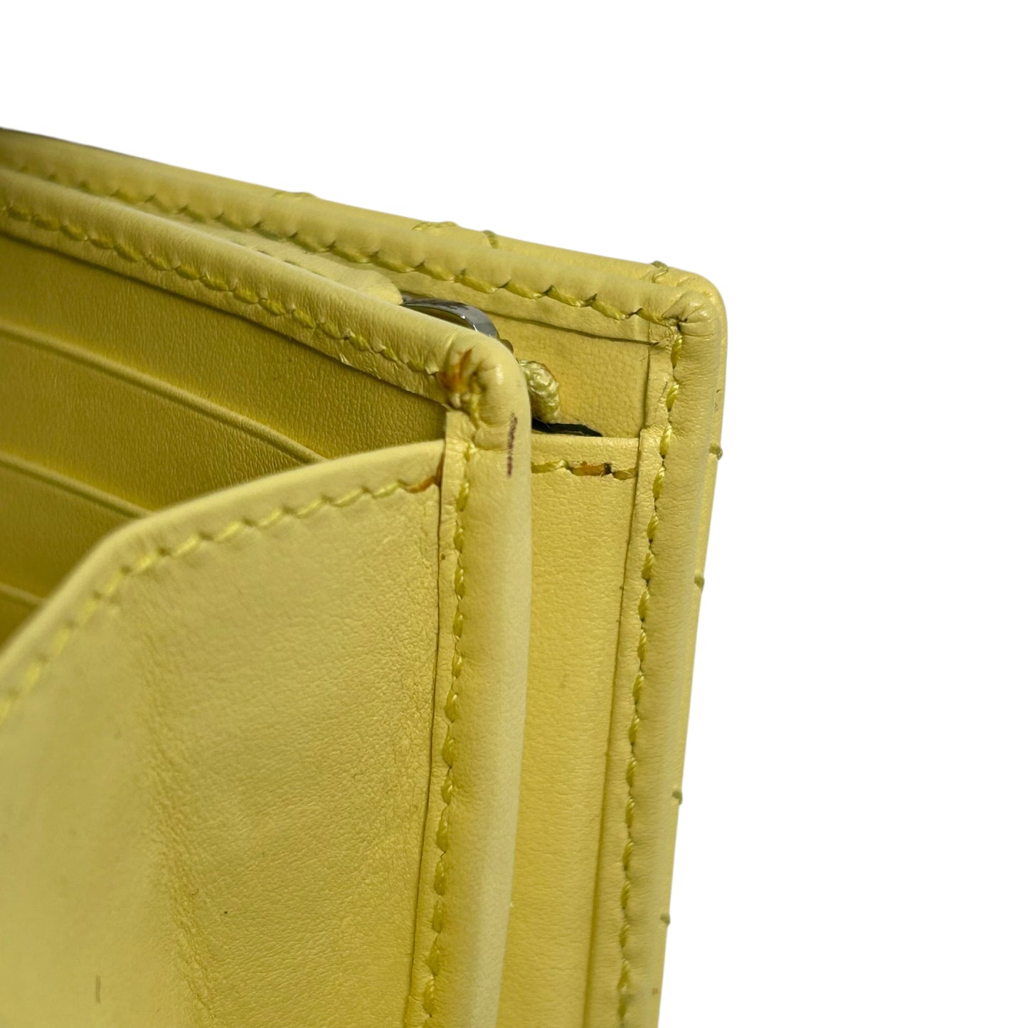 GUCCI GG Marmont Leather Compact Wallet - Yellow