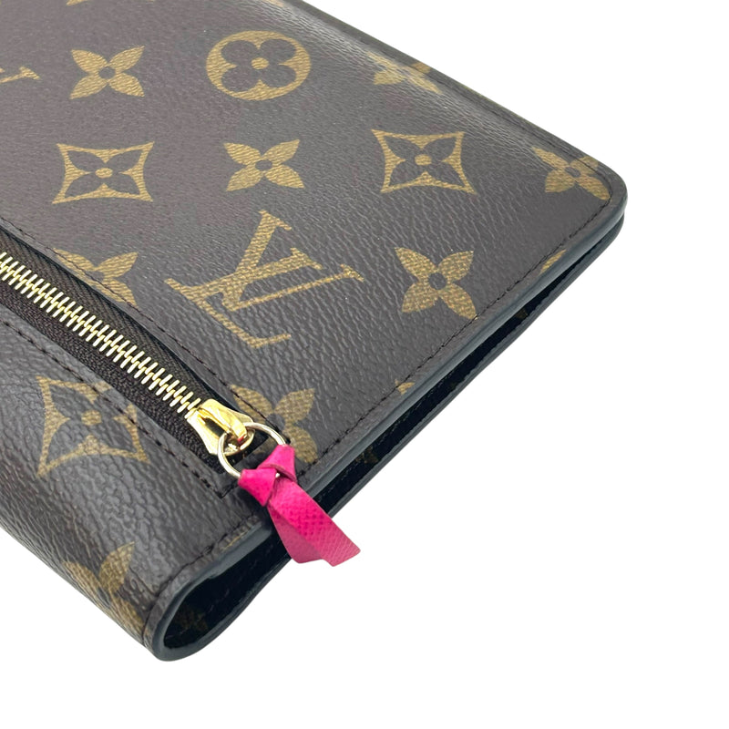 Louis Vuitton Monogram Pochette Week End Chain Wallet - Brown