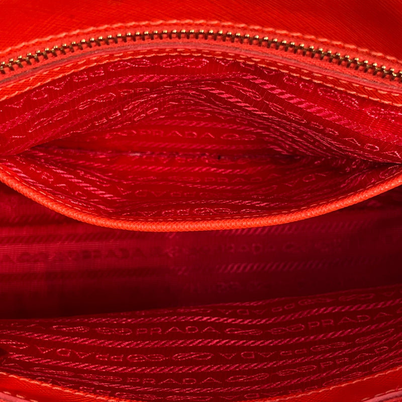 PRADA Galleria Saffiano Leather Hand Bag - Red