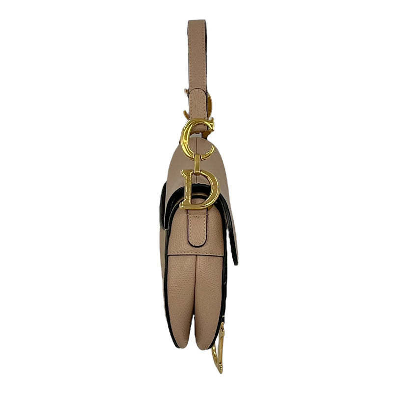 Dior Saddle Leather Hand Bag - Beige